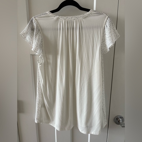 Reitmans Short Sleeve Polka Dot Blouse - Picture 3 of 3